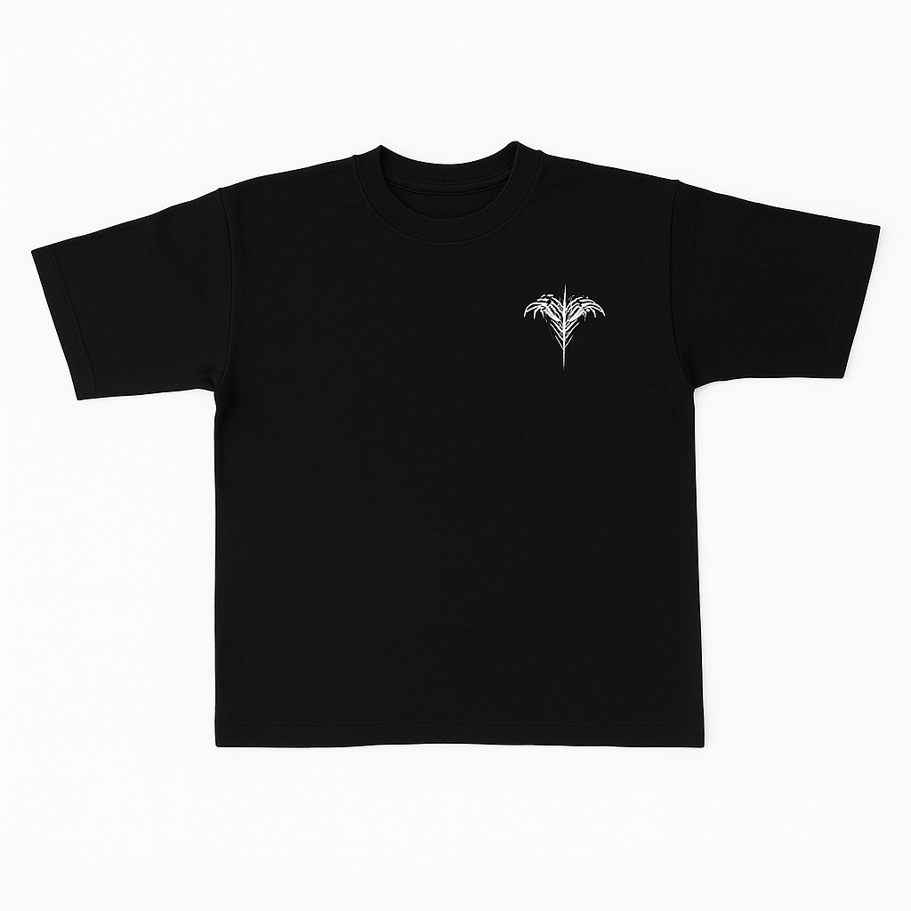 TeeTime "Scythe" T-Shirt Oversized Black Long Arm Span Wide Torso Comfortable Arm Sleeves