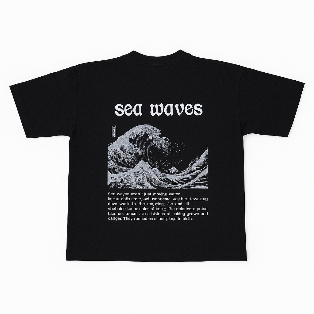 TeeTime "Wavey" T-Shirt Oversized Sea Waves Edition